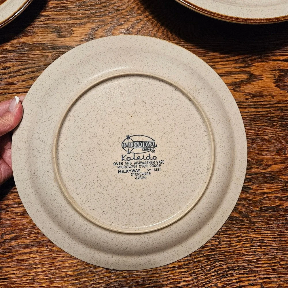 International China Kaleido Milkyway Dinner Plates Stoneware Japan Set‎ 5